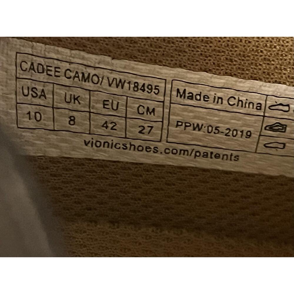 Vionic Shoes Womens Size 10 Red Cadee Camo Mary Jane Flats Slip On Comfort - Picture 7 of 9